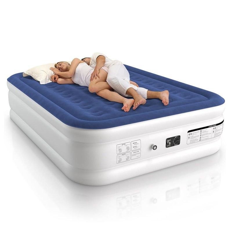 Lit pneumatique floqué en PVC matelas domestique extérieur, lit pneumatique double en drap pliant, transfrontalier