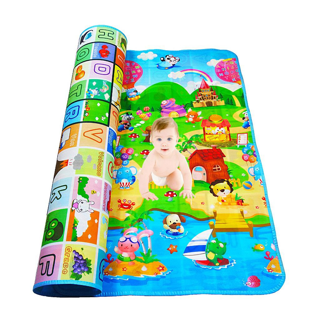 Tapis rampant double face pour bébé, tapis de jeu pour enfants, jouets eva, tapis de sol en mousse résistant à l'humidité et imperméable, pliable