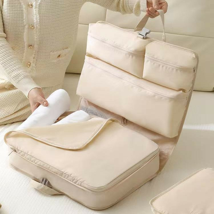 Sac de rangement d'affaires de voyage six-en-un, sac de tri sous-vêtements de compression ,sac de rangement de valise multifonctionnel