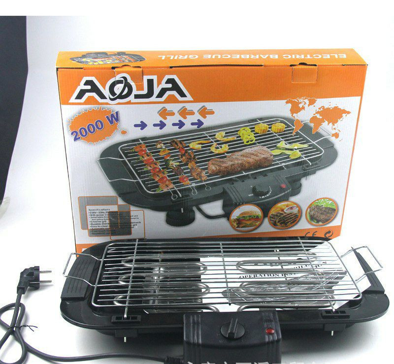 Four électrique en acier inoxydable multifonctionnel, gril de commande de température automatique sans fumée, plaque de pâtisserie électrique coréenne pour usage domestique