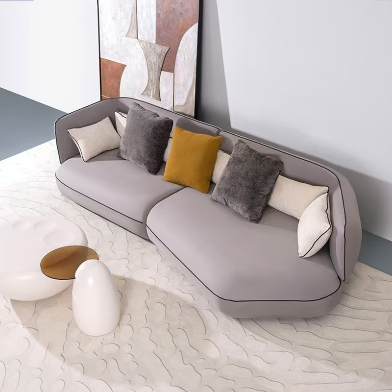 Canapé haut de gamme de marque Dongguan - velours givré + structure en bois massif + éponge haute résilience