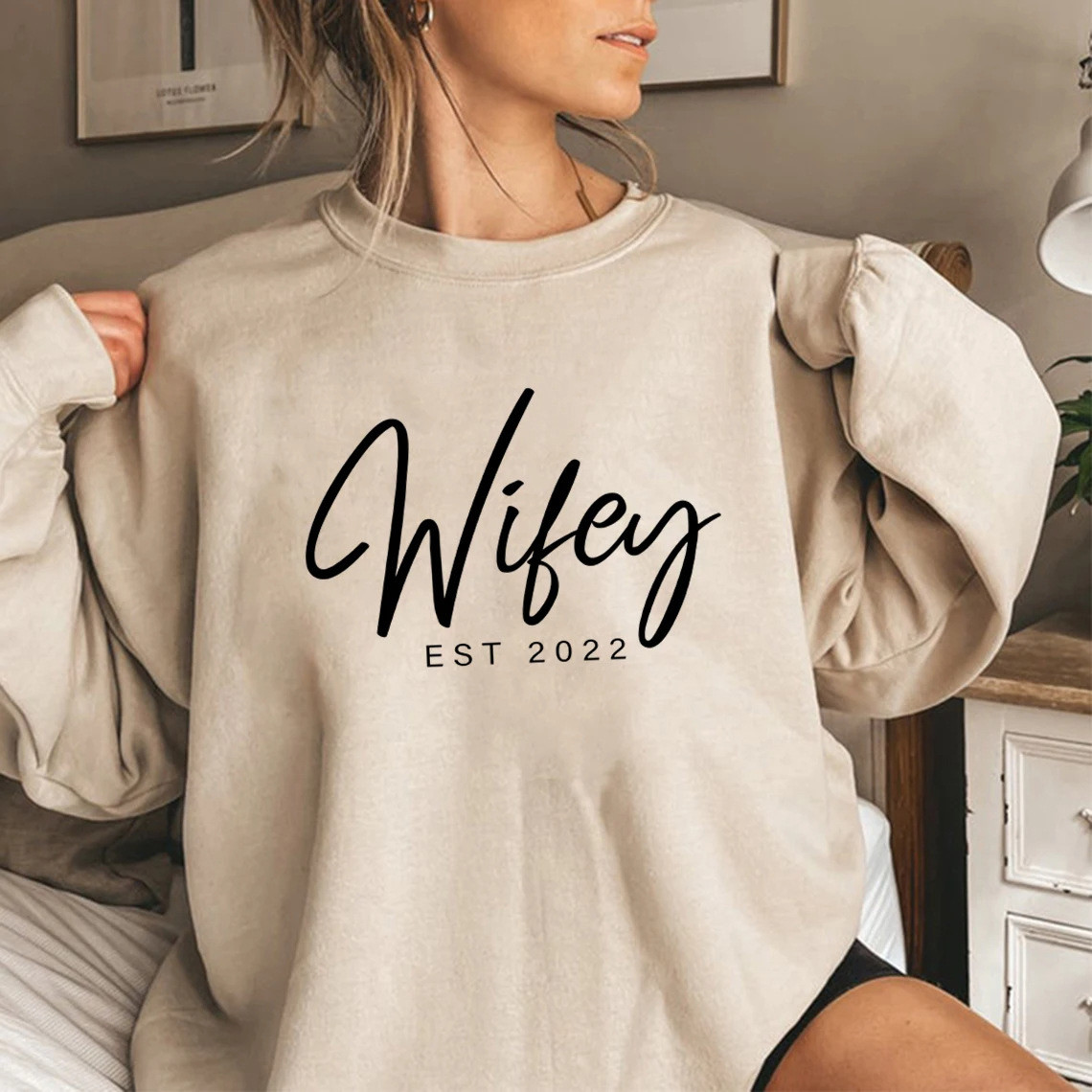 Nouveau sweat à capuche pour jeune femmes - pull Wifey Est sweat Enga-vêtements de mode pour femme et filles